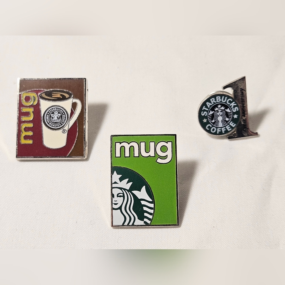 Set of 3 Starbucks Partner Mug Awards Pins